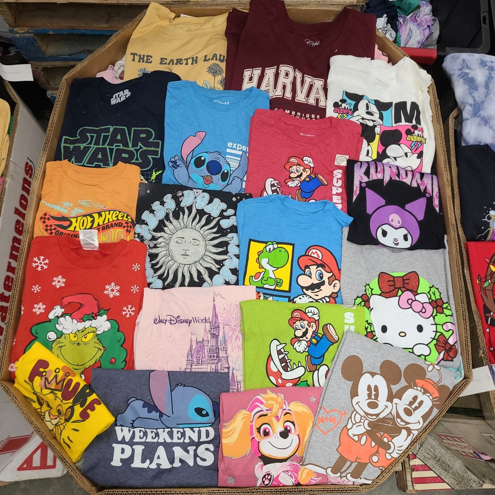 Licensed Graphic Tees Pallet – 700 Piece Apparel Liquidation Lot