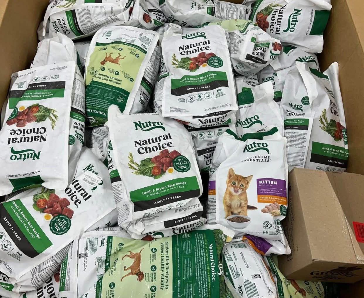 Wholesale Cat Food Pallet – 45 Bags of Overstock for Resale