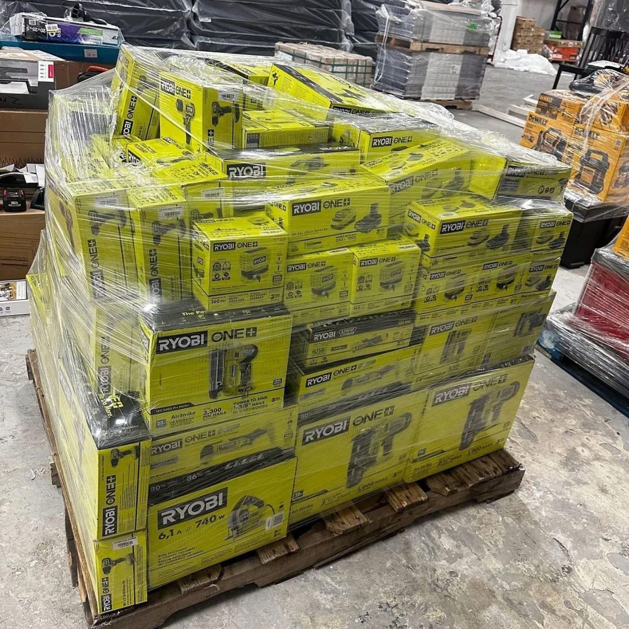 150-Unit Ryobi Tools Liquidation Pallet (Large Mixed Lot)